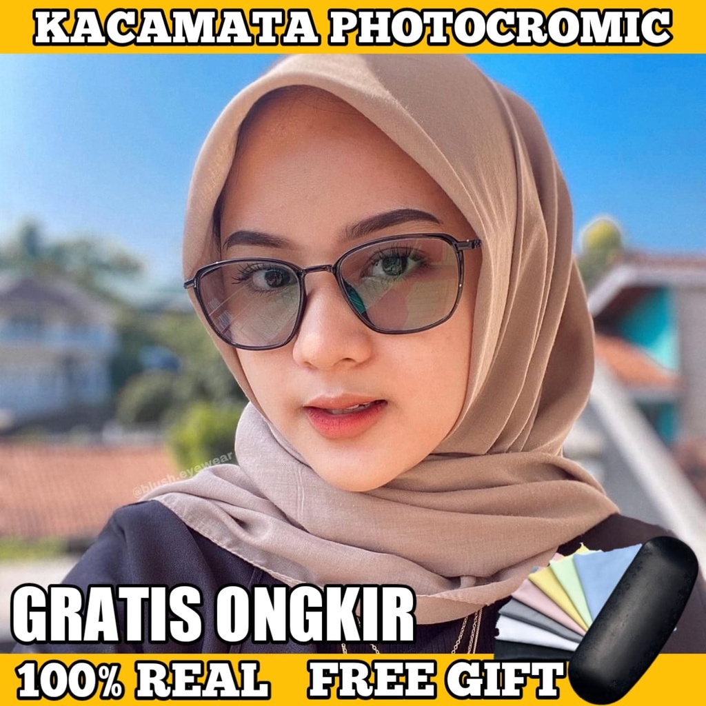 [TERMURAH] Kacamata Photocromic Korea / Anti Radiasi 2 In 1 Potokromik Photochromic Pria Wanita Fotocromic Potocromic