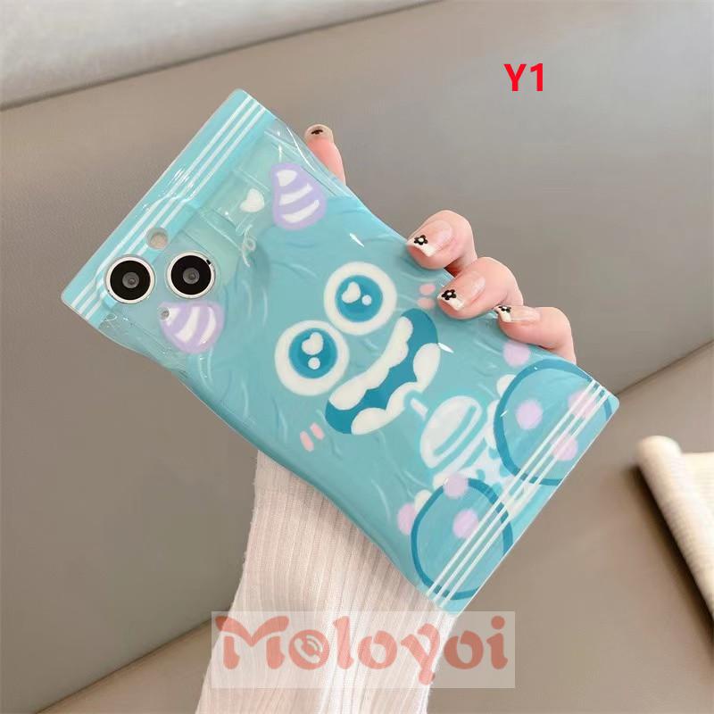 Soft Case Pelindung Motif Kartun Monster Untuk iPhone 11 14 12 13 Pro Max 7Plus 8Plus XR 6 6s 7 8 14 Plus X XS Max SE 2020