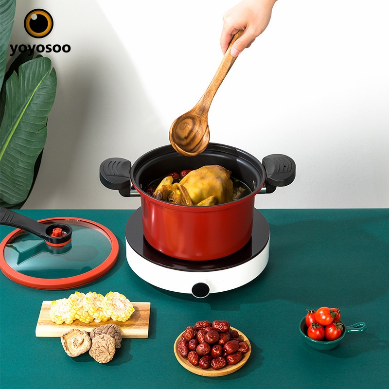 Panci Presto Teflon Pressure Cooker Pot Anti Lengket Panci Presto 3,5 Liter-YOYOSOO