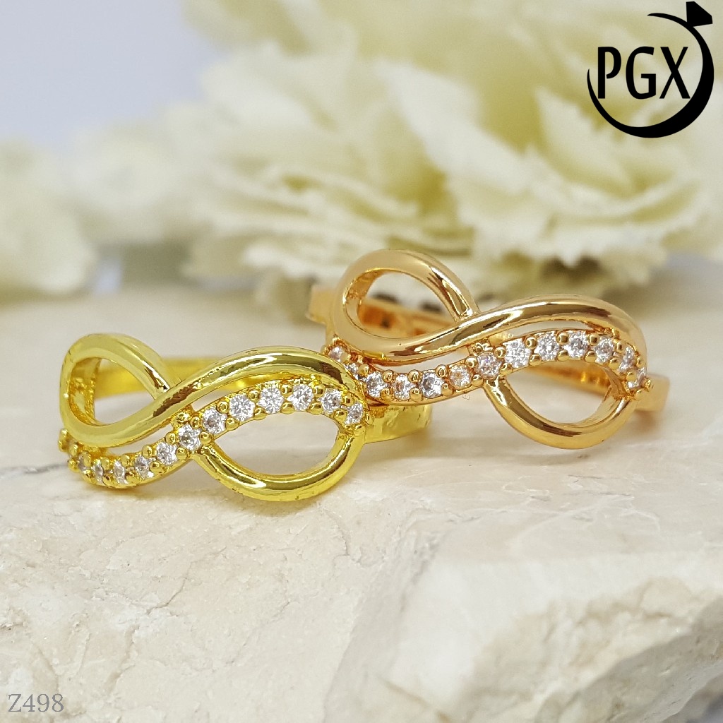 PGX Cincin Xuping Wanita Lapis Emas Aksesoris Perhiasan Fashion Premium - Z498