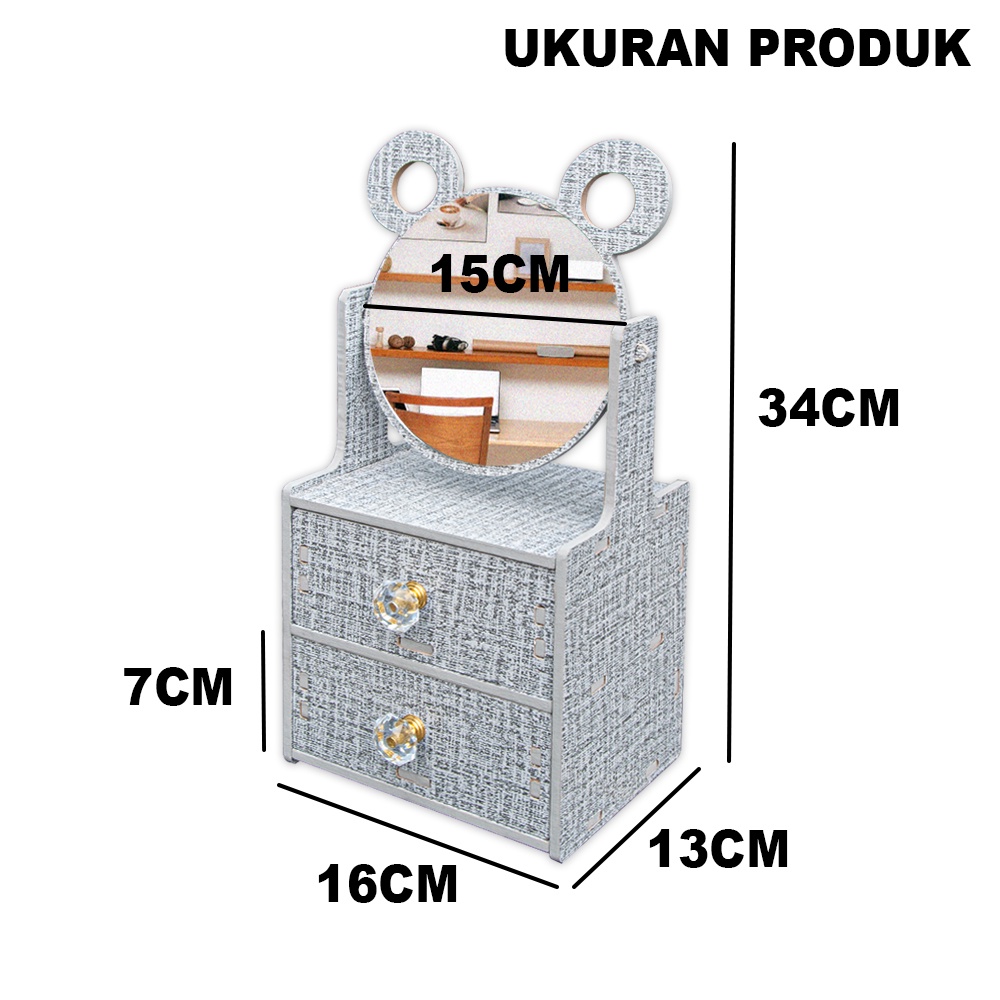 Rak Kosmetik Tempat Penyimpanan Skincare Storage Box Kecantikan MDF - LC063