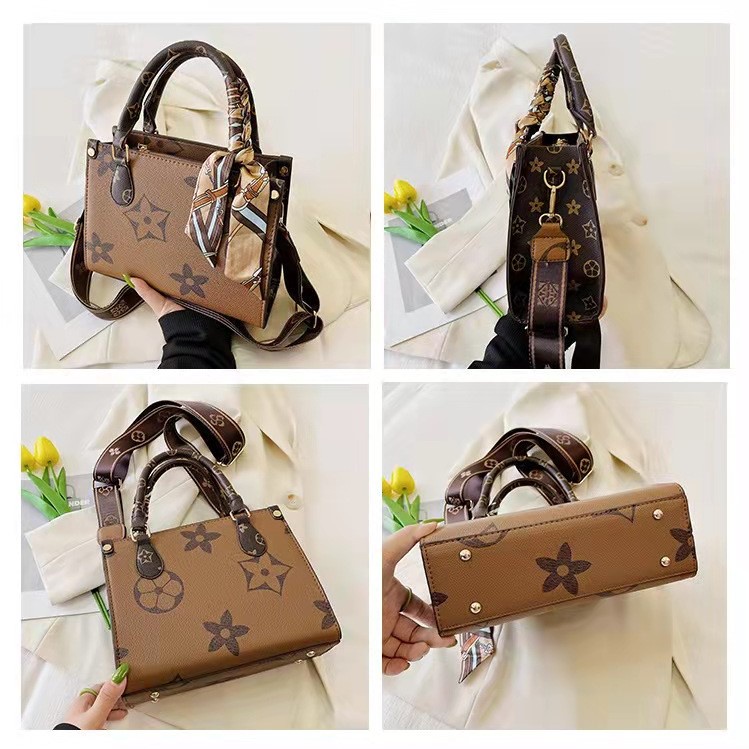 BJ61252 - BROWN/COFFEE - TAS TOTE SLEMPANG JINJING TOTEBAG HANDBAG WANITA FASHION IMPORT MODIS ELEGAN TERMURAH TERLARIS TERBARU BAGSTORE JAKARTA TAS BATAM ZC1252