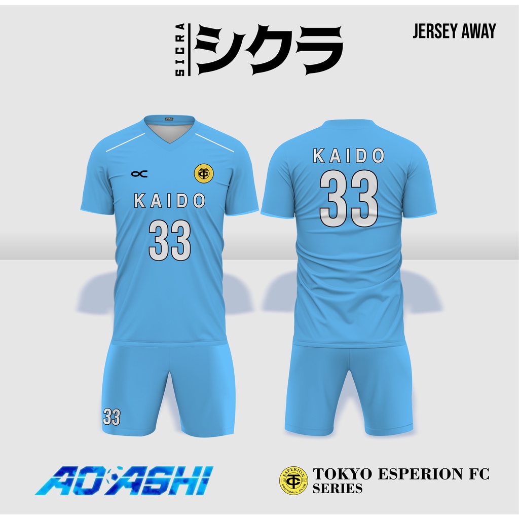 Jersey Anime Tokyo Esperion FC, Jersey Anime Ao Ashi Cosplay , Away Jersey