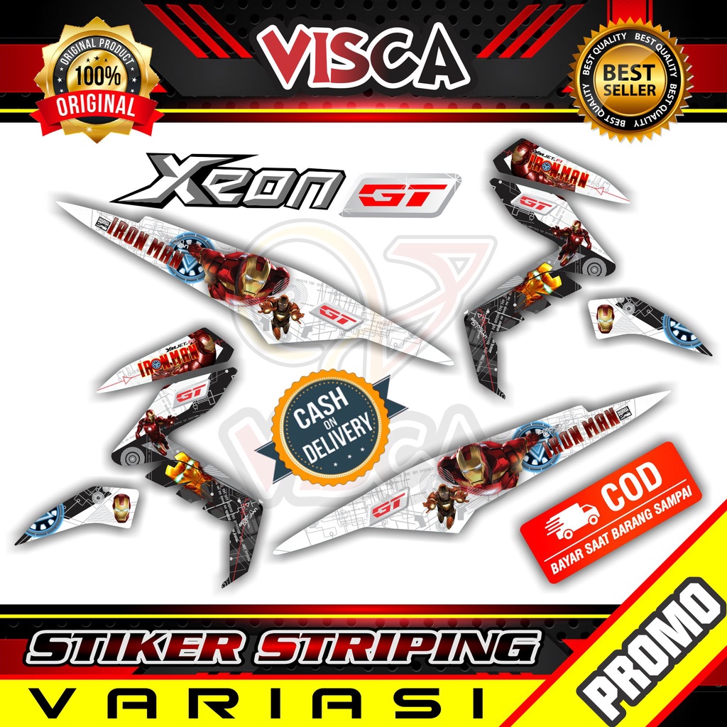 Striping Xeon Gt 125 - Stiker Sticker Striping Variasi Lis Yamaha Xeon Gt 125 - Striping Hologram Xe
