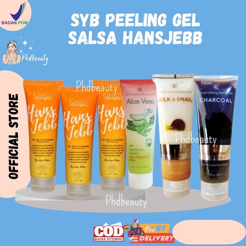 SIAP KIRIM‼️Salsa Han's Jebb 110 gr / SYB PEELING GEL ALOEVERA SNAIL SYB CHARCOAL PERONTOK DAKI SALSA/READY