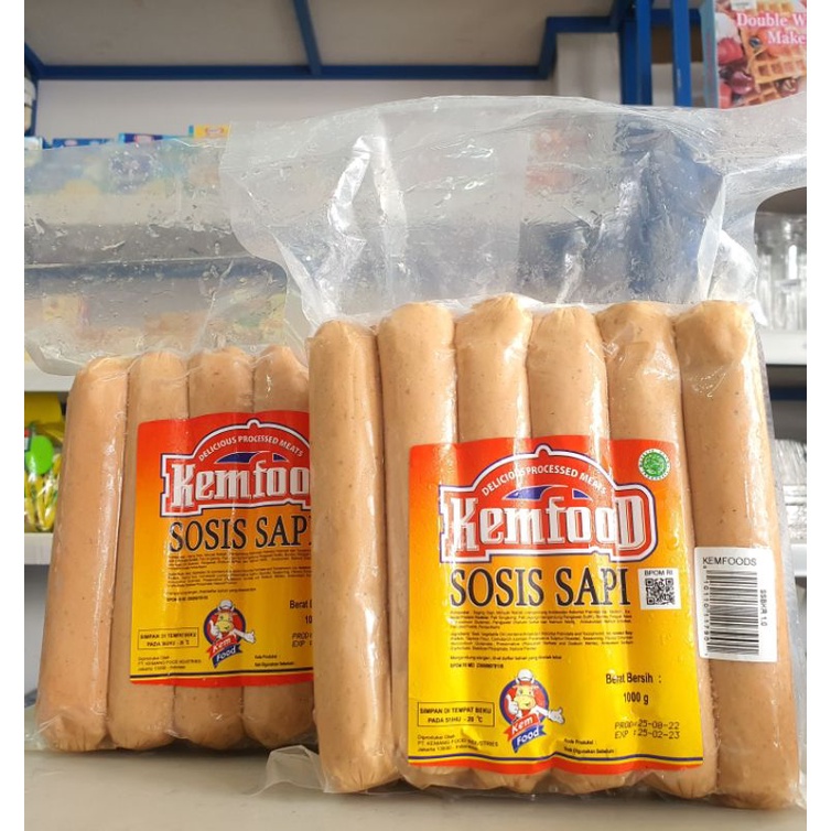 Sosis Bakar Jumbo 1Kg Kemfood / Sosis Jumbo 1Kg Kemfood / Sosis Sapi Jumbo 1Kg