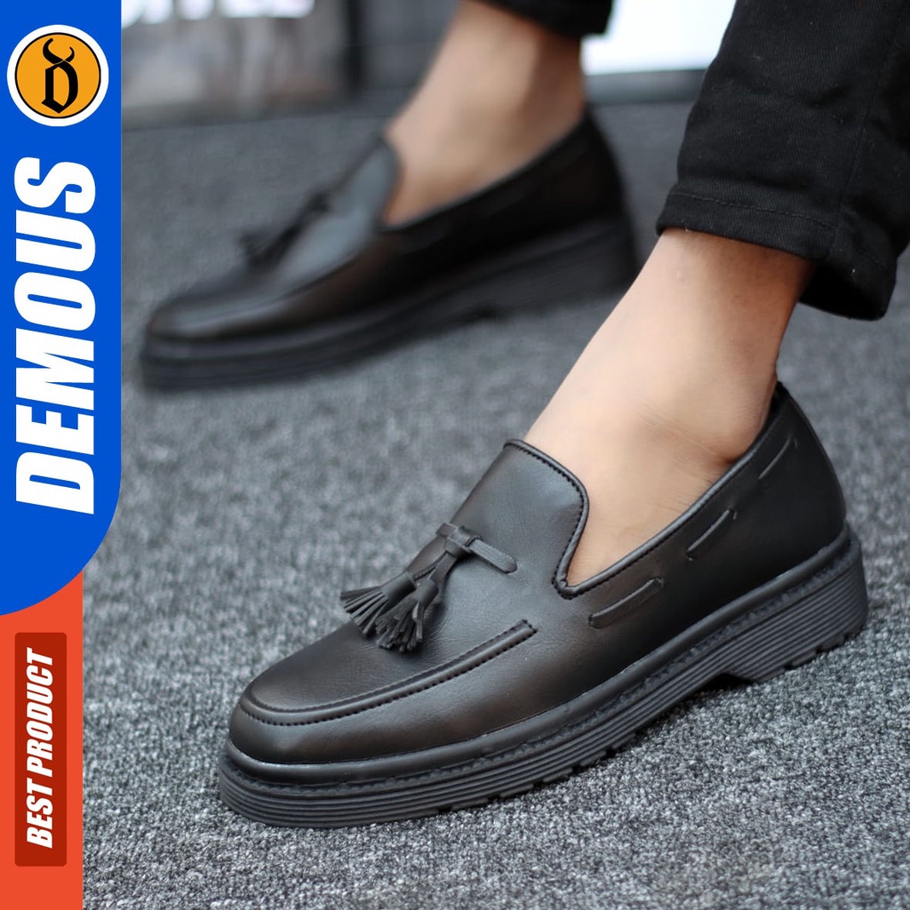 DEMOUS Kurapika - Sepatu Formal Pantofel Docmart Low Boots Kerja Pria