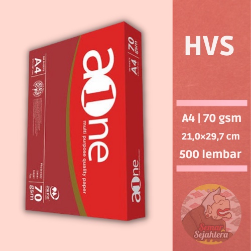 

[RIM] KERTAS HVS AONE A4 70 GSM KERTAS FOTOKOPI^