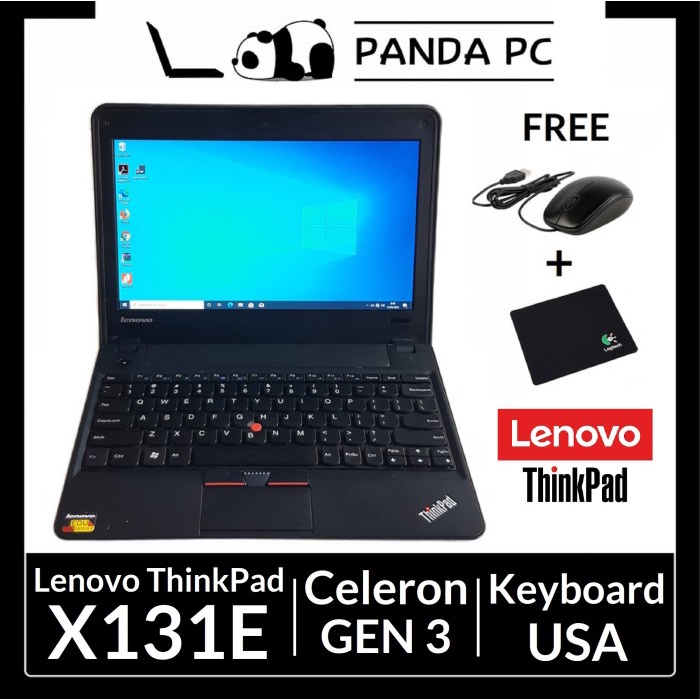 {bekas} Lenovo ThinkPad X131e - Celeron 3rd Gen Laptop Second  - 4GB HDD 320GB Murah