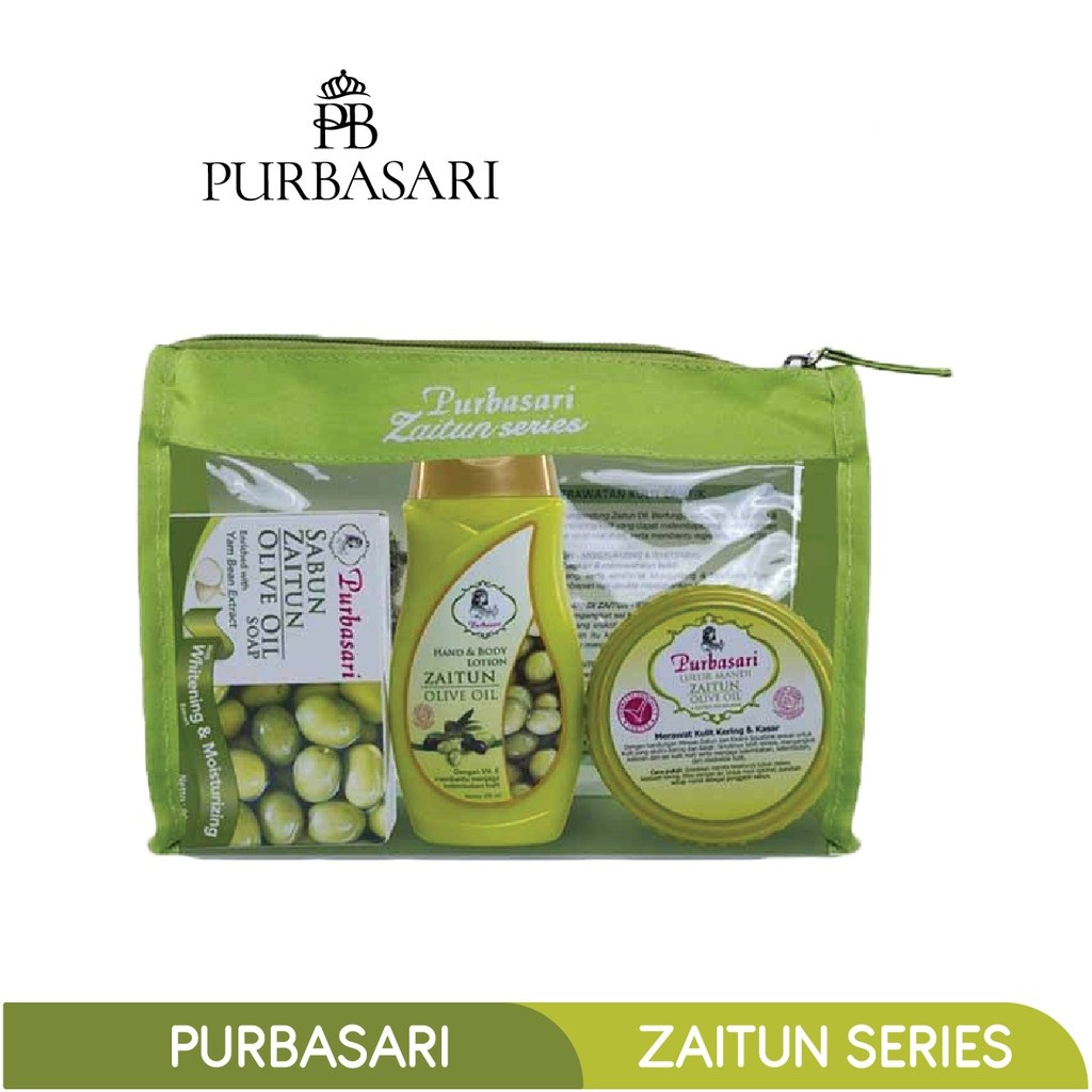 PURBASARI Paket 3 in 1 Sabun Lulur Lotion | Paket Putih Paket Zaitun Paket Pencerah Badan BY AILIN