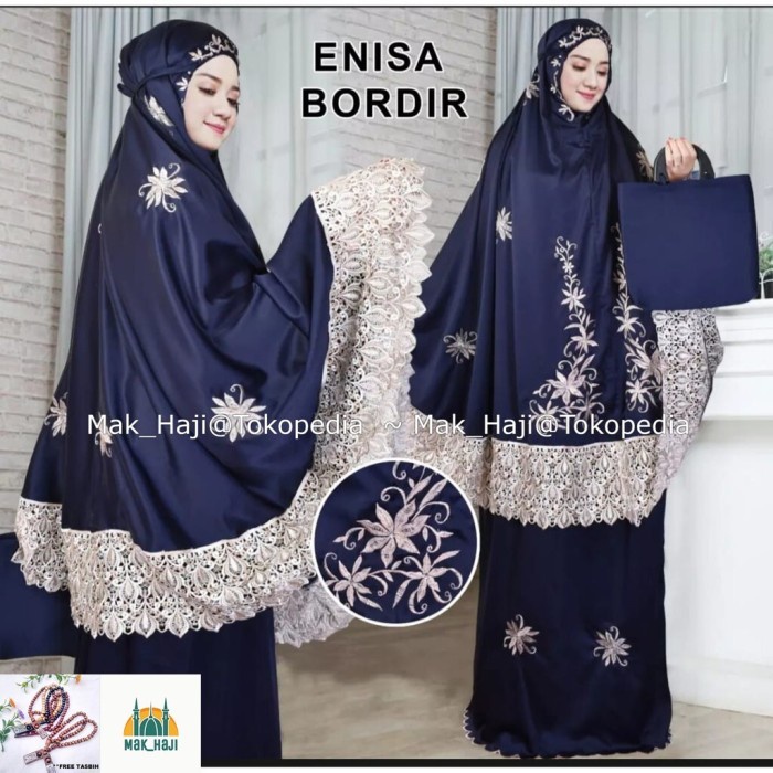PROMO BISA COD MUKENA DEWASA MUKENA DEWASA ENISA LUNA MAYA RENDA BORDIR SITI KHADIJAH PASTELEENA - N