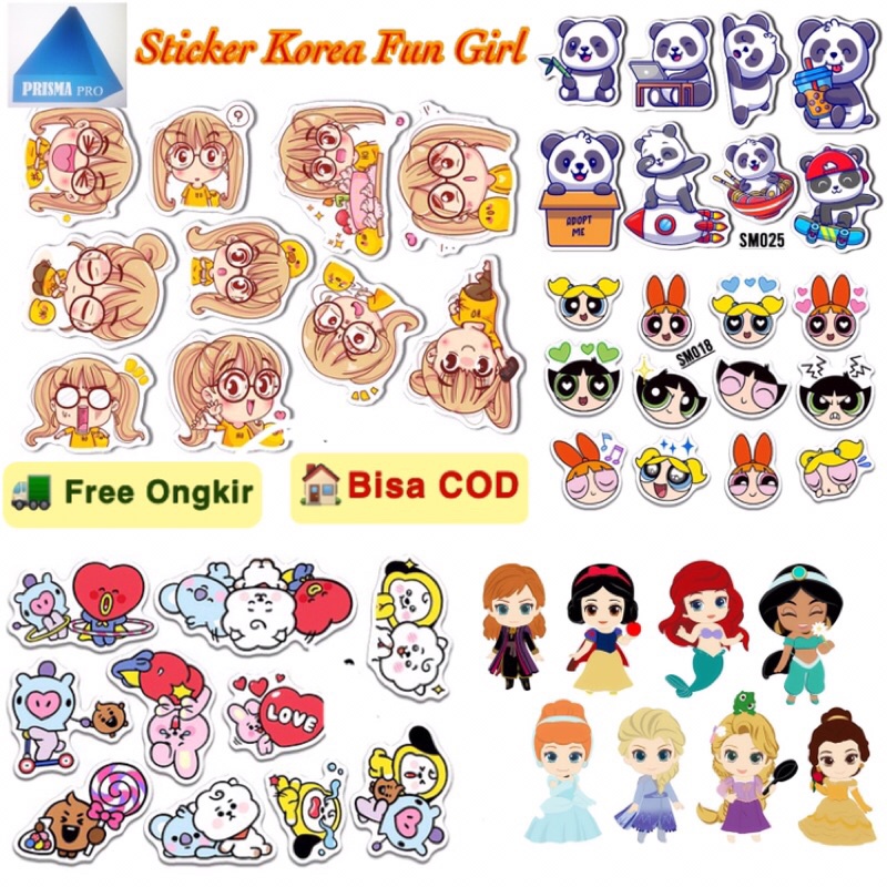 

Sticker Astronot Adventure Stiker Kartun Cute Girl Korea Travel Paris Tempelan Lucu Murah