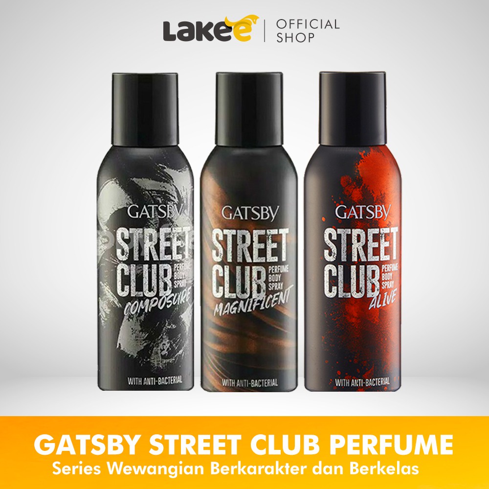 Jual GATSBY Street Club Perfume Body Spray Composure 150 ml / Gatsby