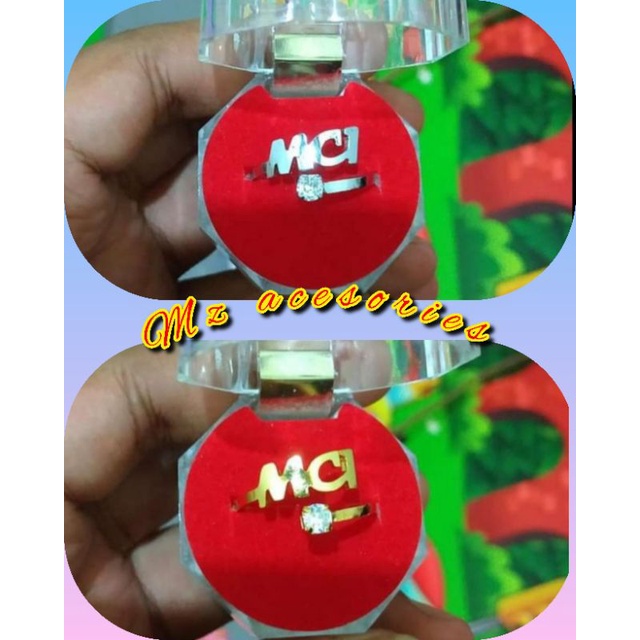 CINCIN MCI POLOS Lapis emas 24karat