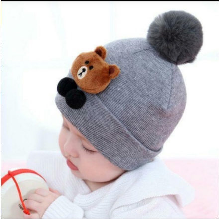 Topi Kupluk Anak Bayi Boneka Beard / Kupluk Bayi Premium / Fashion Anak Bayi Cewek Cowok Bisa Pakai Ya bun Usia 6 bln-1 Tahun