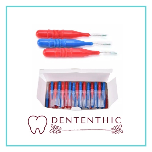 [ecer] Interdental brush / Dental brush interdental sikat behel sela gigi inter dental sikat pembersih sela gigi + tusuk gigi plastik