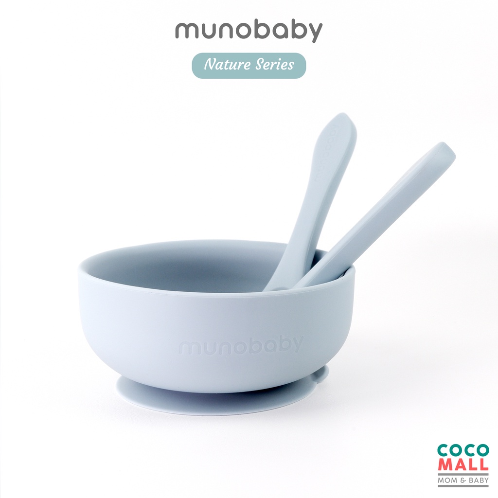 COCOMALL Sendok Silikon Bayi Mpasi (Nature Series) - Sendok Makan Anak 1 Tahun - Sendok Garpu Set Anak Balita - Alat Makan Bayi Silicon - Baby Spoon Silicone BPA Free