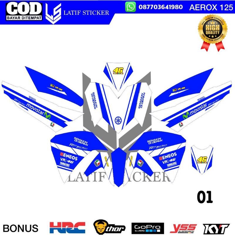 decal motor aerox 125