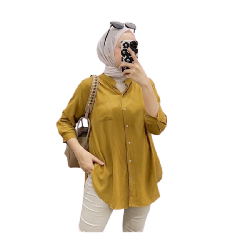 Daily Blouse Cringkle Kemeja Atasan Wanita Terbaru