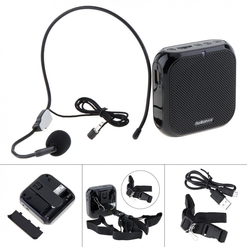 guru  tour guide pidato Speaker pinggang / Speaker Megaphone waistband dengan Kabel Audio mic headset