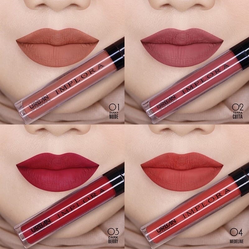 Lipcream implora urban matte no 1-20 lengkap shade warna