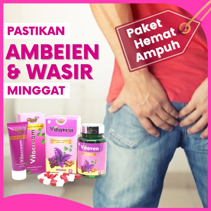 

PAKET OBAT HERBAL DAUN UNGU ATASI WASIR, AMBEIEN - VITAVEN + VITACREAM BPOM