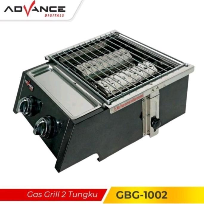 Advance Kompor Bakaran Gas 2 Tungku Gbg 1002 - Plat Stainless Fitership