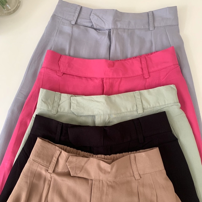 GIA PANTS | Celana Panjang Highwaist Basic Rayon Highwaisted Pants Bahan Celana Kaos Loungewear