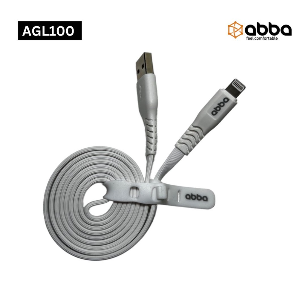 ABBA AGL100-KABEL DATA ABBA AGL100 LIGHTNING APPLE 3.0 AMPERE 100CM FAST CHARGING DATA CABLE COLORFUL