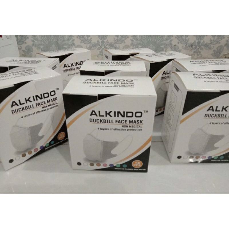 Alkindo duckbill masker 4ply isi 50pcs