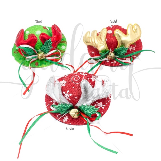 Jepit Rambut Topi Natal 3D Rusa Hairclip Hat Christmas Unik GH 505514