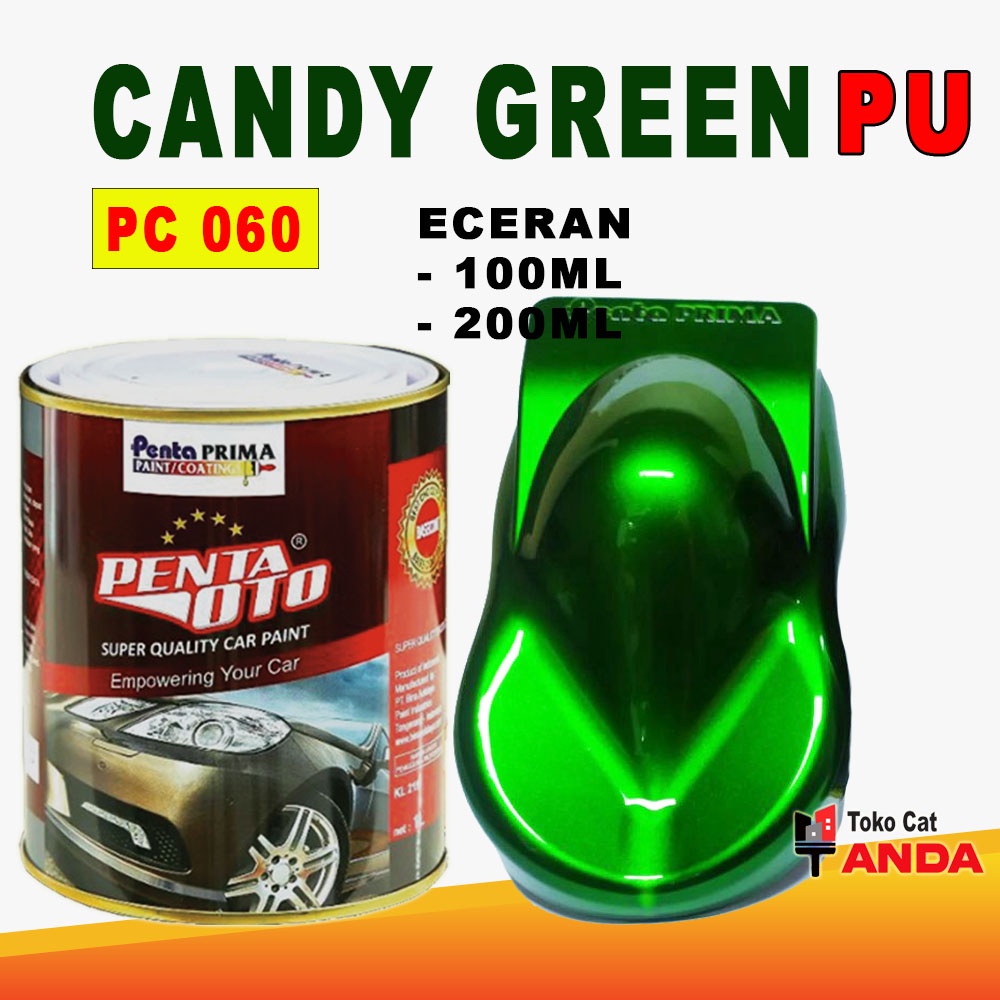 Cat CAndy Green PU PC060 - Candy Hijau PU - Penta Oto Candy Green - Cat Candy Green - Candy Hijau PU