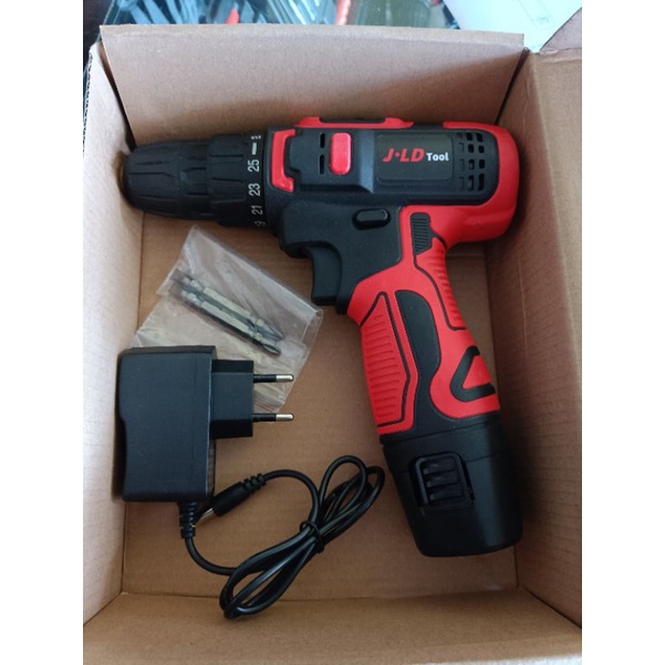 JLD Bor cas 12 volt - bor bolak balik 1 baterai 10mm