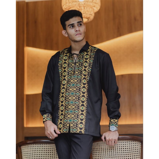Kemeja Batik Pria NUC.ID Bilal 01 (Hitam)
