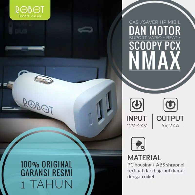 Casan Hp Di Motor vario beat scoopy pcx nmax Charger Hp Motor Fast Charging Original dual usb