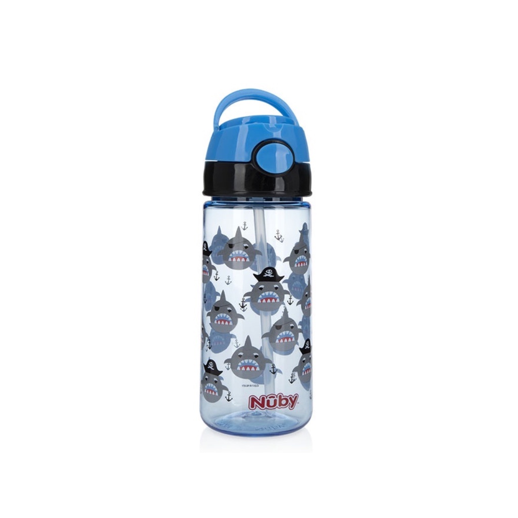 Nuby Tritan Flip It Shark Botol Minum Anak 532ml