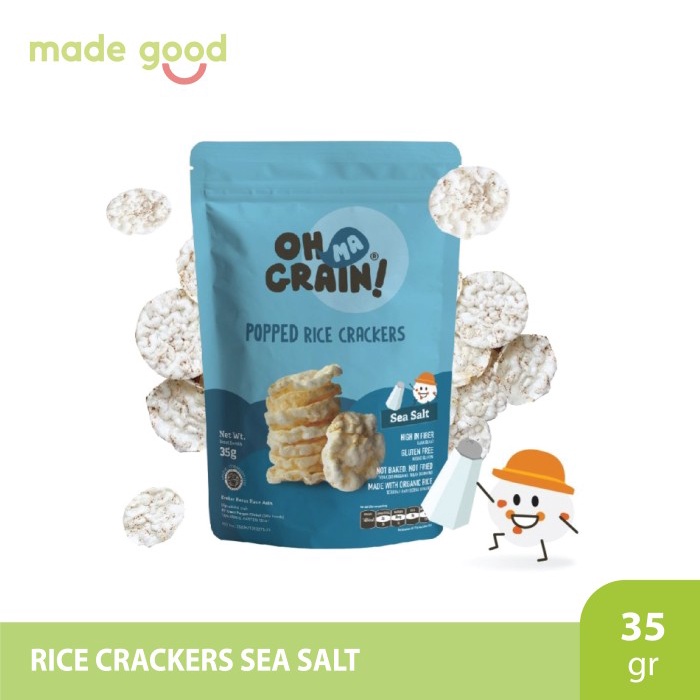 

Oh Ma Grain! Rice Crackers 50gr - Snack Beras Sehat Halal Organik