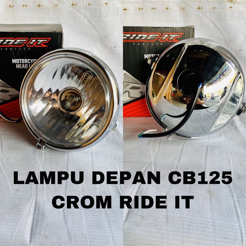 LAMPU CB 125 SET BATOK KROM HITAM