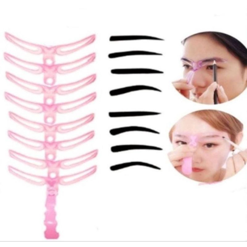 Medan Termurah 8in1 Eyebrow Shaping guid/ Cetakan alis mata 8 in 1