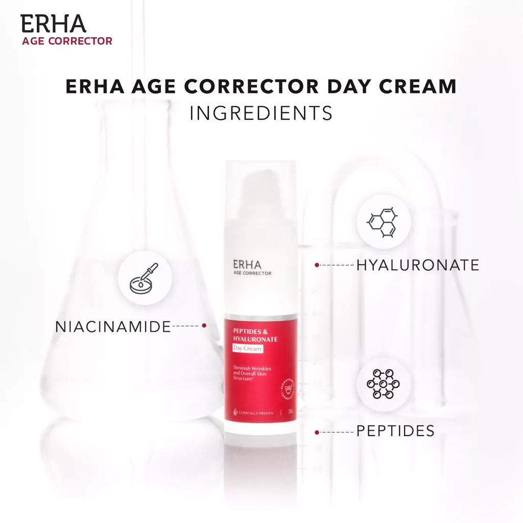 ERHA Age Corrector Day Cream pepides &amp; Hylauronate  -30 ml
