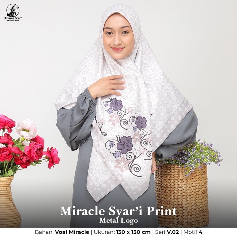 [PART 3] HIJAB SEGIEMPAT VOAL MIRACLE SYARI MOTIF LASER CUT