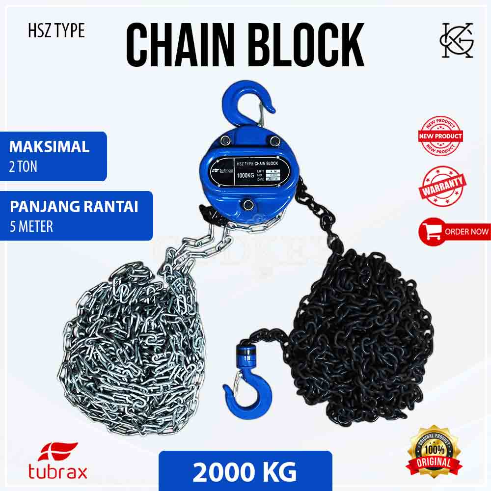 JAPAN Chain Block 2 ton x 5 meter Kerekan Manual Takel bulat Manual Katrol Alat Angkat Barang Chain 