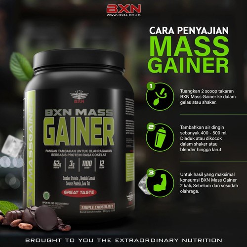 BXN Nutrition Mass Gainer 2 Lbs Weight Gainer Penambah Berat Badan