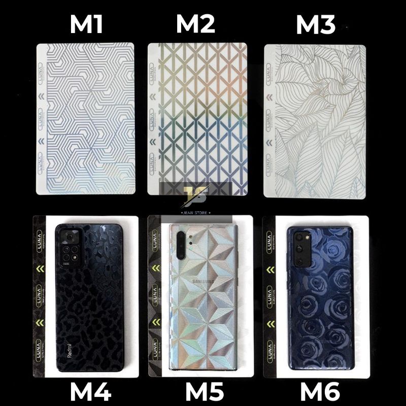 HYDROGEL GARSKIN ANTI GORES BELAKANG HP MOTIF BACKCOVER SILVER CLEAR DAZZLE