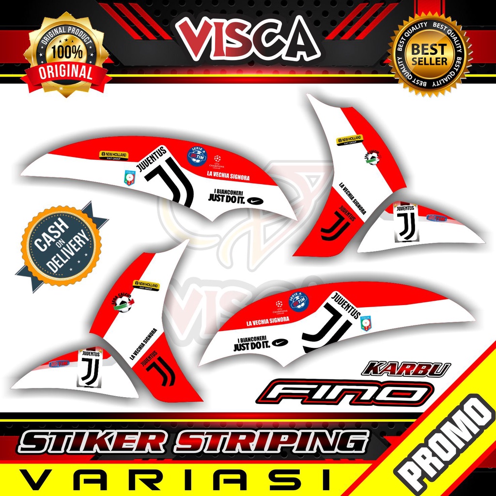 Striping Fino Karbu Variasi - Stiker Sticker Striping Variasi Lis Yamaha Fino Karbu - Striping Holog