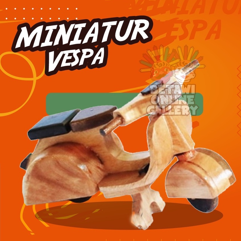 Miniatur Vespa Kayu Besar