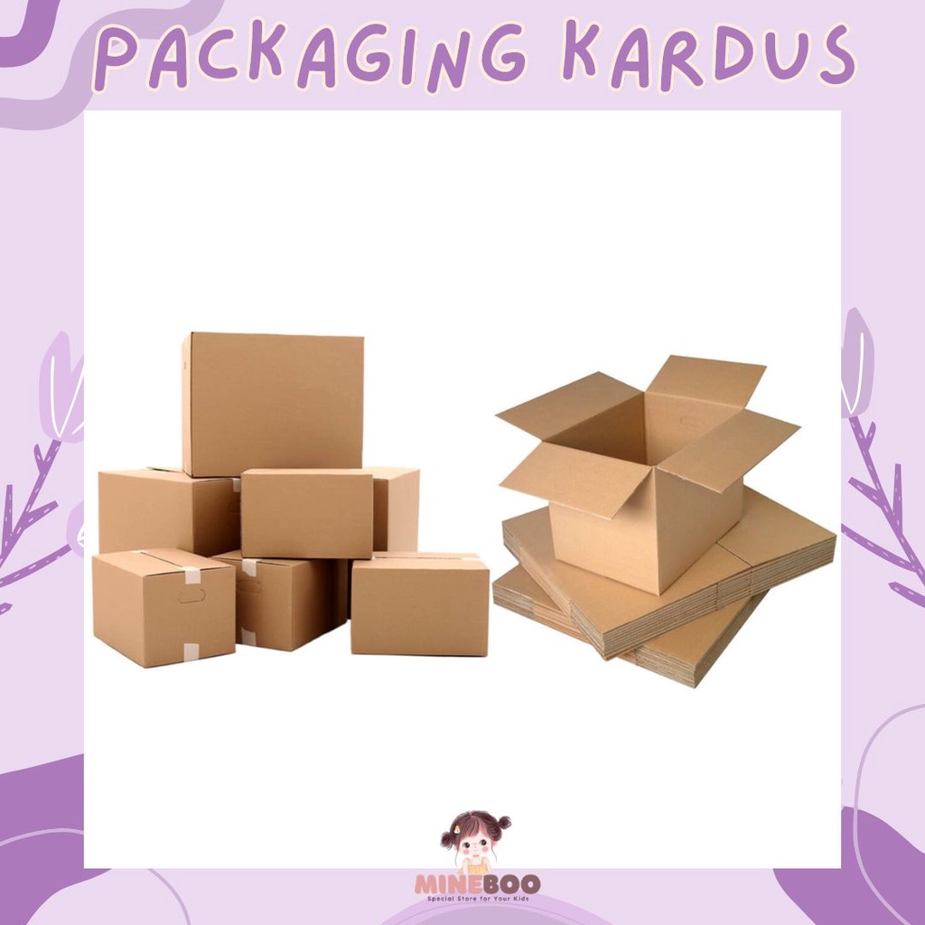 mineboo Box Packaging Kardus / Bungkus Kemasan Packing Polos