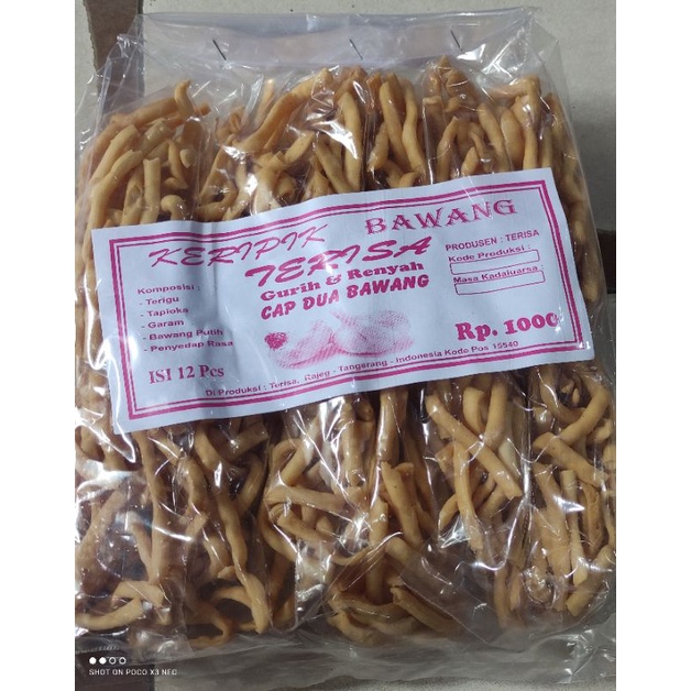 

Keripik Bawang Terisa Cap Dua Bawang ( 1 Pack isi 12)