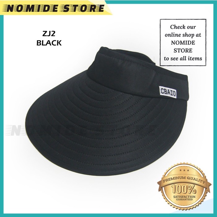 topi pantai wanita Olahraga Fashion Pantai Golf Anti UV Visor Wanita Dewasa-t - ZJ2 BLACK F4W2 BEST 