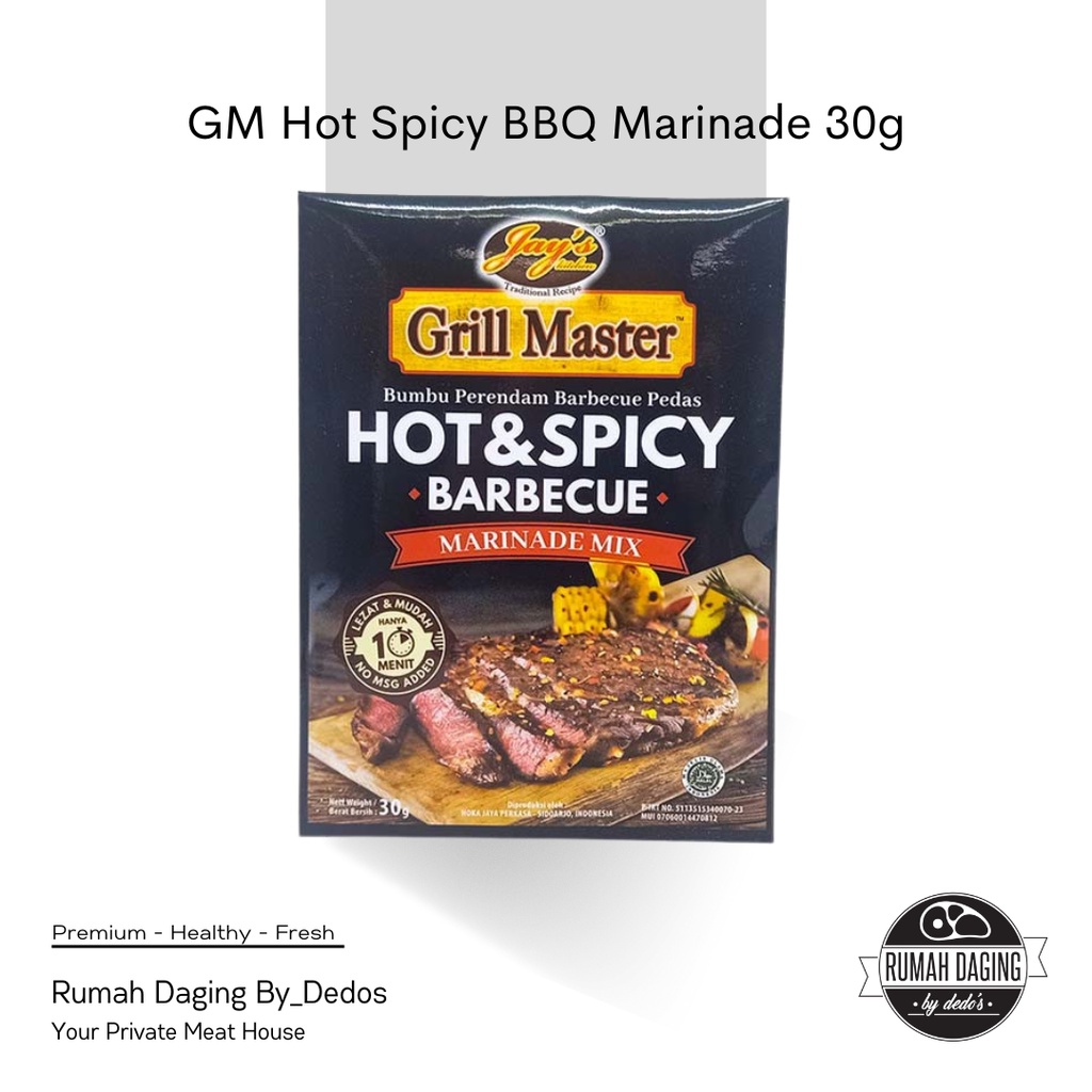 

GM HOT SPICY BBQ MARINADE 30g | BUMBU DAGING | JAYS GRILL MASTER